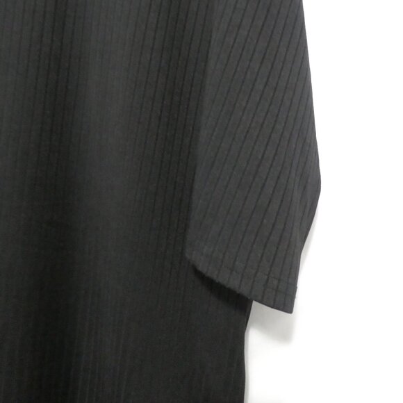 EKOUAER | XXL | Classic Black Relaxed Ribbed Short Sleeve Top - Picture 7 of 16